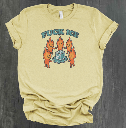 FUCK ICE FLAME SHIRT
