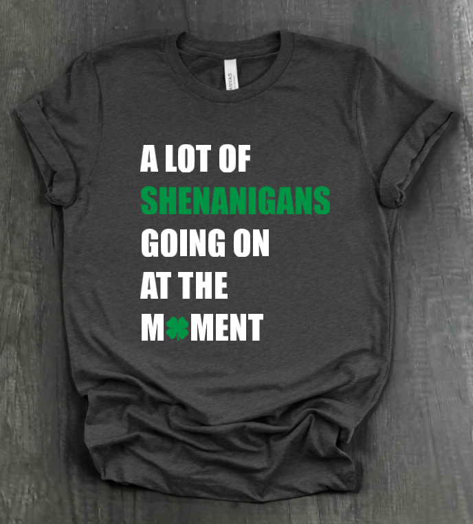 A LOT OF SHENANIGANS GOING ON AT THE MOMENT SHIRT