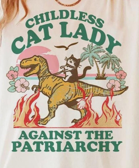 CHILDLESS CAT LADY AGAINST THE PATRIARCHY - FrankieDeLeonDesigns