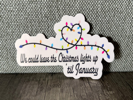 CHRISTMAS LIGHTS STICKER - FrankieDeLeonDesigns