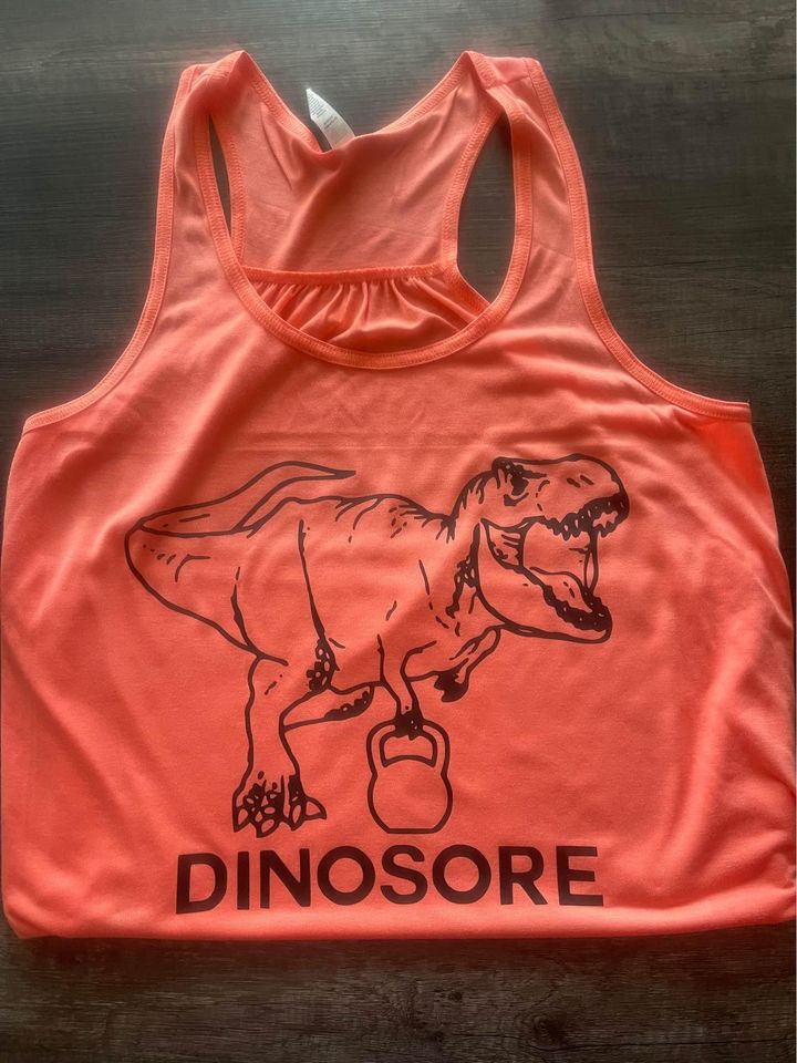 Dinosore Workout Tank Top - FrankieDeLeonDesigns