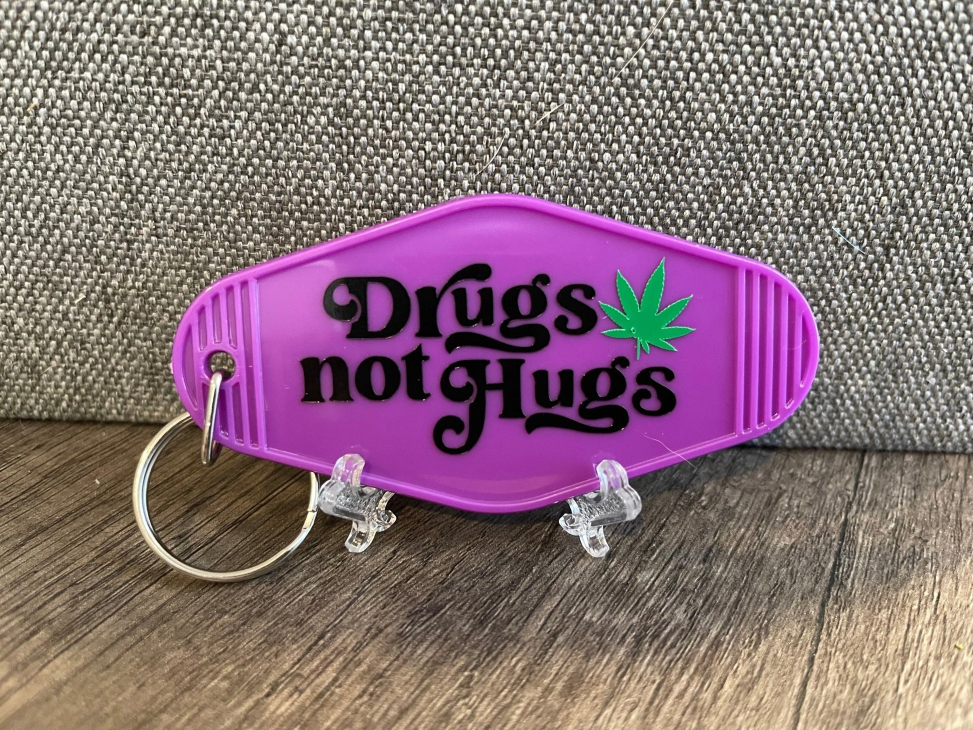 Drugs Not Hugs Keychain - FrankieDeLeonDesigns