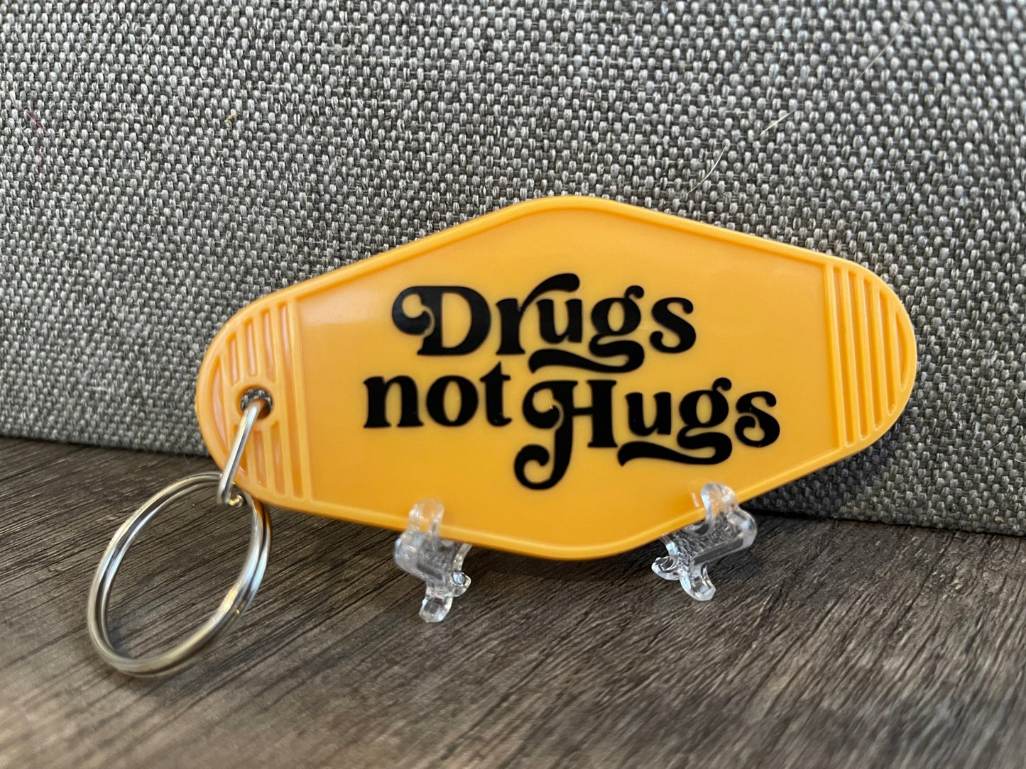 Drugs Not Hugs Keychain - FrankieDeLeonDesigns