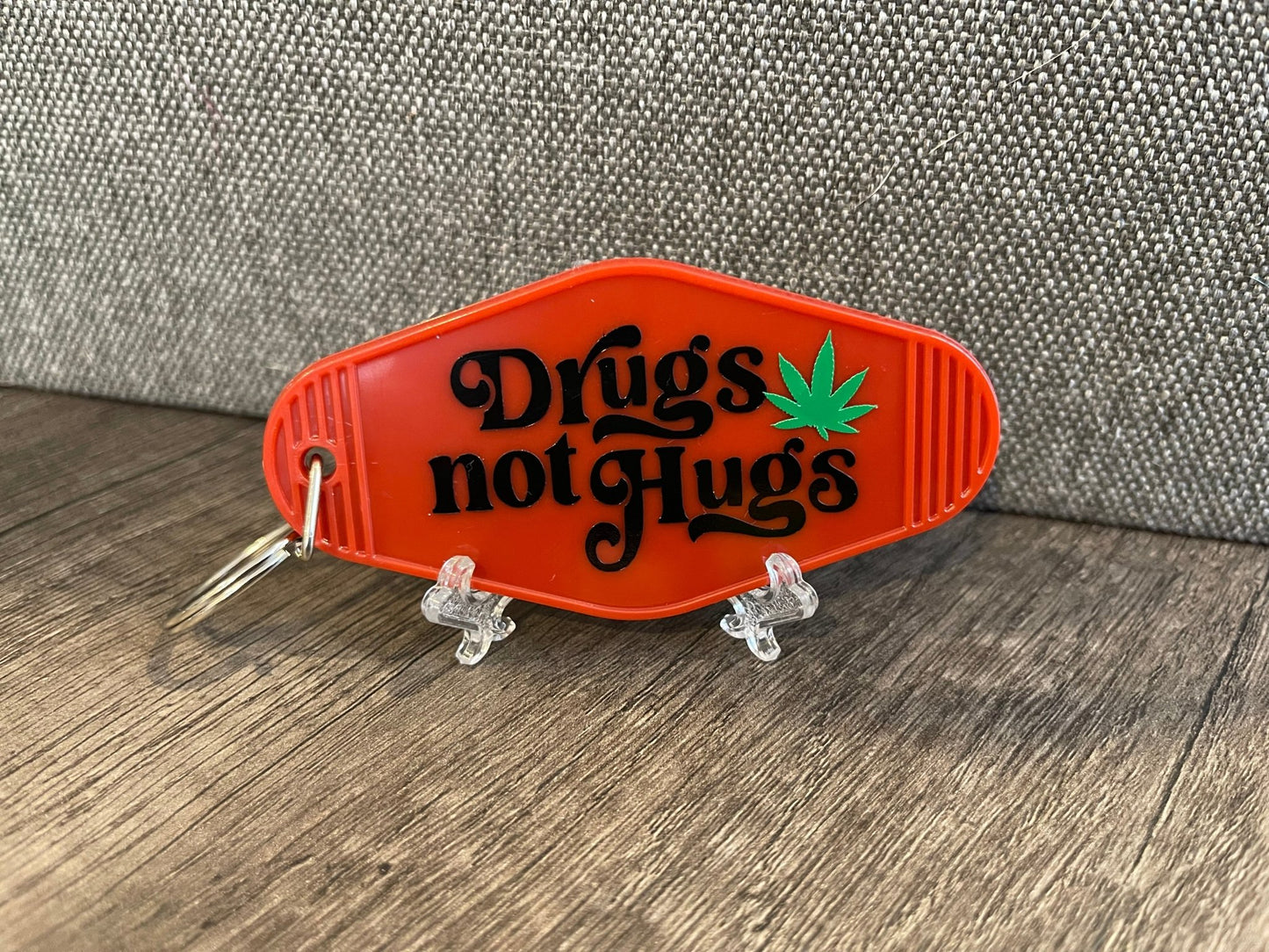 Drugs Not Hugs Keychain - FrankieDeLeonDesigns