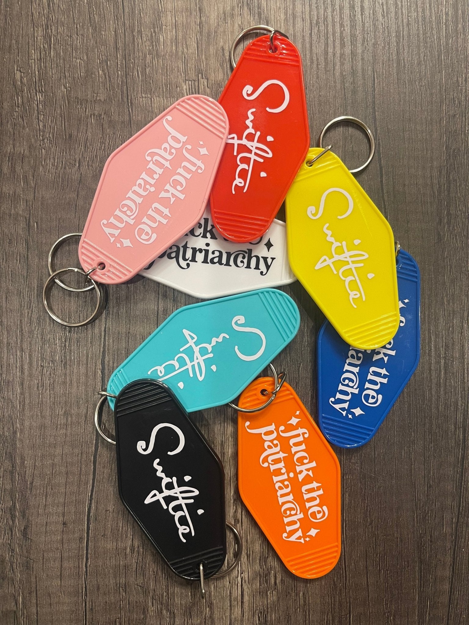 Fuck the Patriarchy Keychain - FrankieDeLeonDesigns