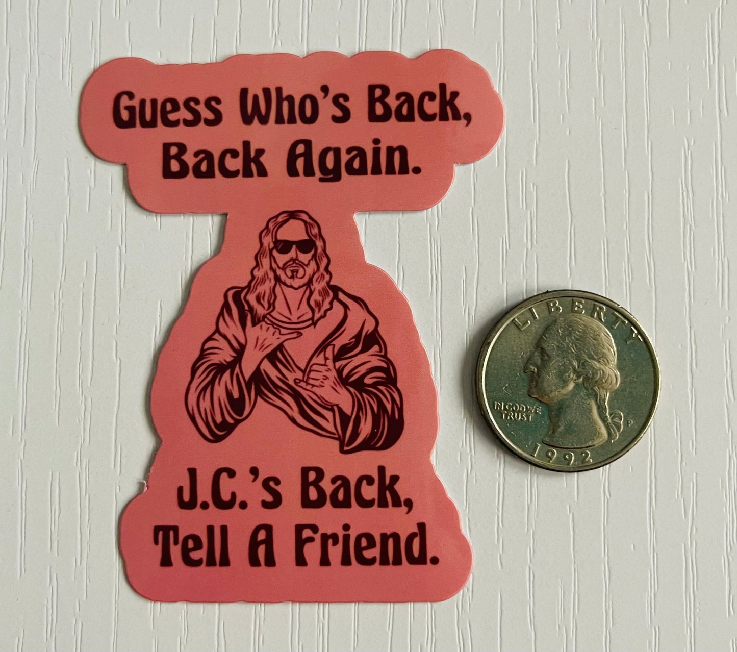 Guess Who's Back, Back Again Jesus Easter Sticker - FrankieDeLeonDesigns