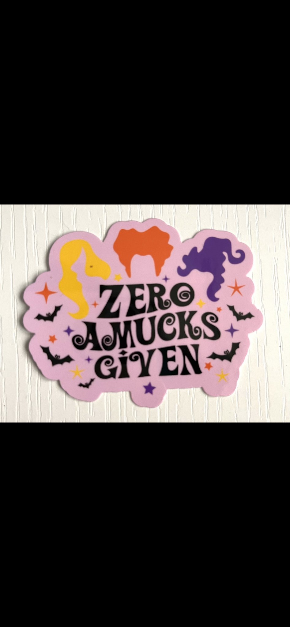 Hocus Pocus Zero Amucks Given Sticker - FrankieDeLeonDesigns