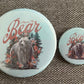 I CHOOSE THE BEAR FLOWER BUTTON - FrankieDeLeonDesigns