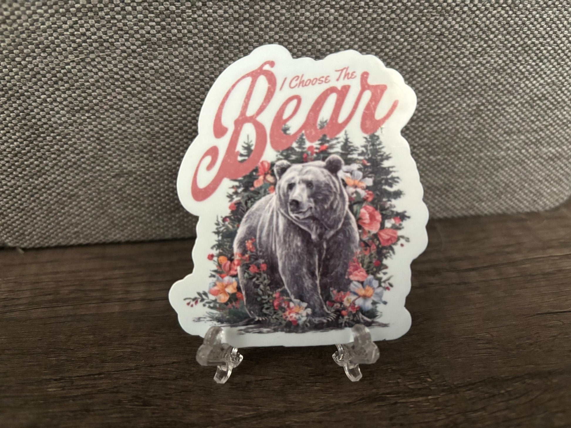 I CHOOSE THE BEAR FLOWER STICKER - FrankieDeLeonDesigns