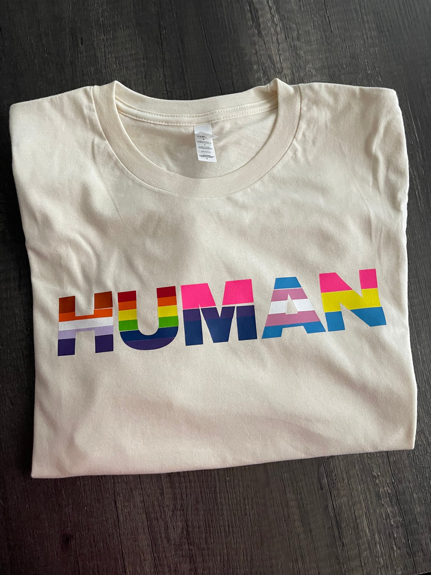 Human LGBT Pride Flag Shirt