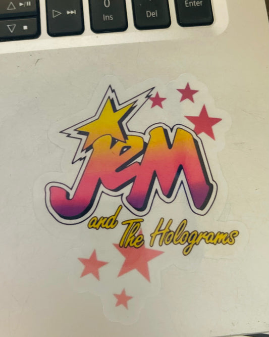 Jem and The Holograms Sticker Clear