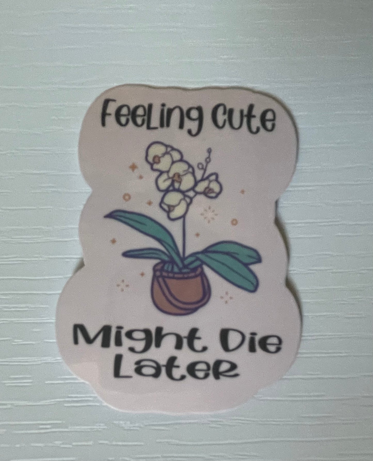 Feeling Cute Might Die Later Sticker