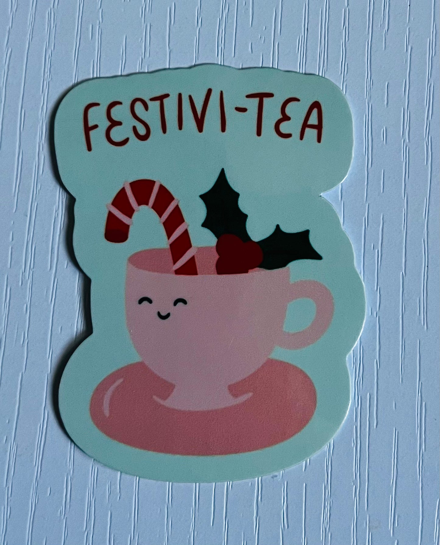 Festivi-Tea Christmas Sticker