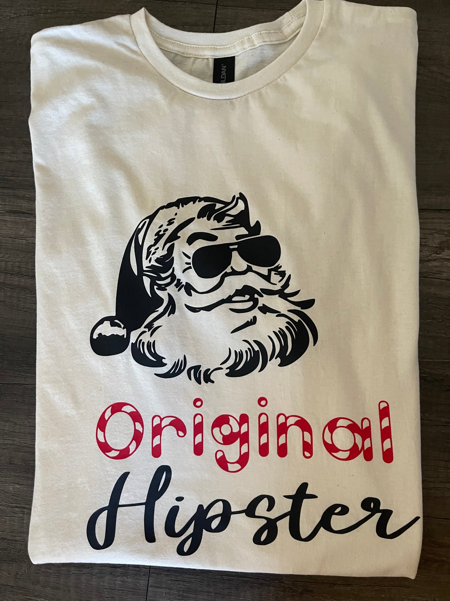 Original Hipster Santa Christmas Shirt