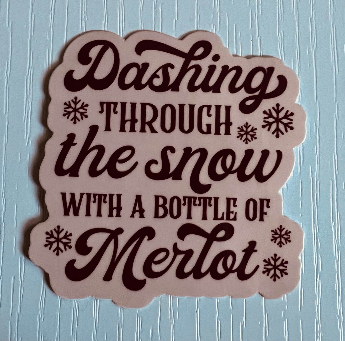 Merlot Christmas Sticker