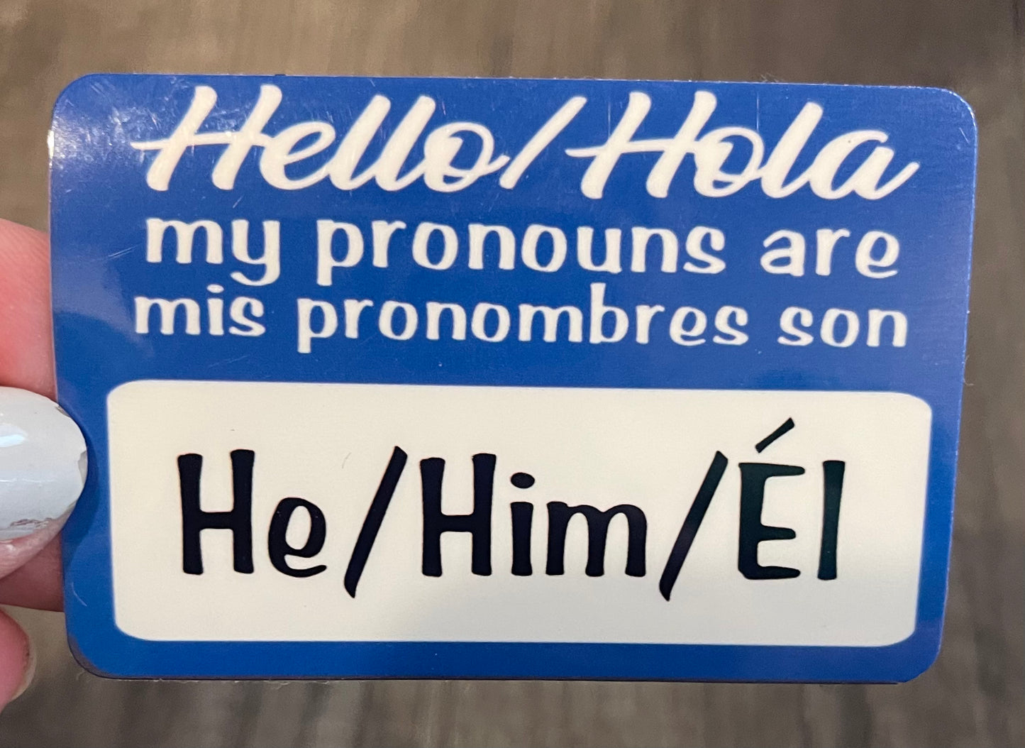 Pronouns English/Spanish Sticker