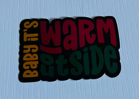 Baby, It's Warm Outside Desert Christmas Sticker