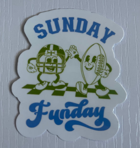 Sunday Funday Football Sticker